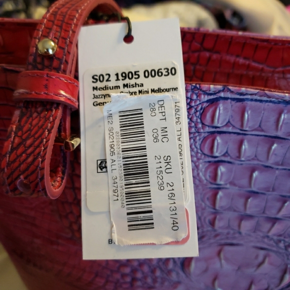 NWT Brahmin Misha Jazzynova Ombre Genuine Leather Tote Bag - Picture 11 of 12